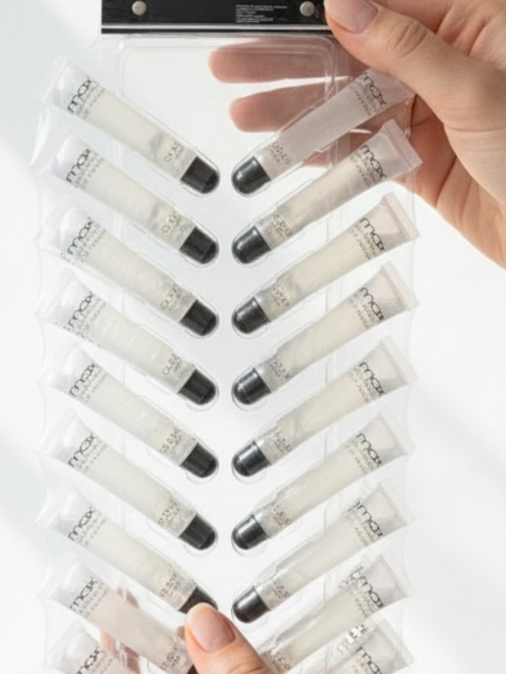 Max Cherimoya  Clear Lip Gloss Tubes with Black Caps (36 tubes)